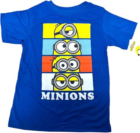 Minions Boys Gru Graphic T-Shirt Take Your Friends with You Short Sleeve Kids Royal Blue in Saudi Arabia
