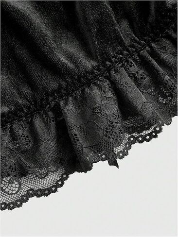 SOLY HUX Women's Gothic Lace Up Cami Top Y2k Punk Sleeveless Velvet Corset Bustier Crop Tops in Saudi Arabia