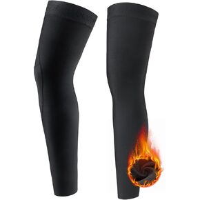 ROCKBROS Cycling Leg Warmers Winter Thermal Full Compression Leg sleeves for Men Women Running Basketball Football