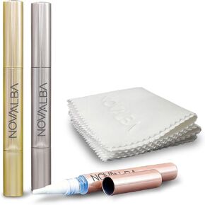 Jewelry Shine & Clean Pens, 3 Pens 3 Cloths, Diamond Ring Dazzle Stick, Portable Cleaner Rings Necklaces Bracelets, Bling Brush Pen, Engagement Wedding Travel Gift,Bride Bridesmaid Bridal Shower Gifts