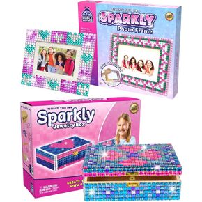 PURPLE LADYBUG DIY Sparkly Jewelry Box for Girls + Kids Picture Frame Mosaic Kit
