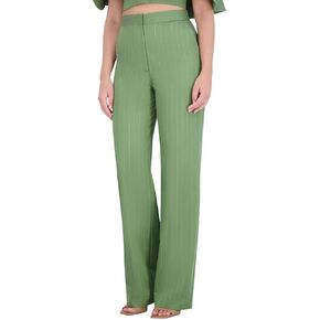 BCBGMAXAZRIA Women's Straight Leg Pinstripe Trouser Pants