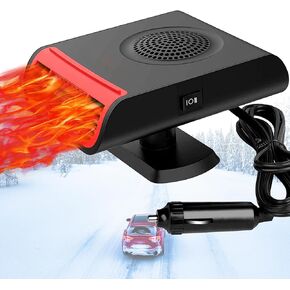 سخان سيارة محمول، مزيل الصقيع لسخان السيارة 12 فولت مع تدفئة/تبريد 2 في 1، قابس مضاد للضباب في ولاعة السجائر لإزالة الصقيع من الزجاج الأمامي للسيارة، إزالة الضباب بسرعة، مناسب للسيارات وسيارات الدفع الرباعي in Kuwait
