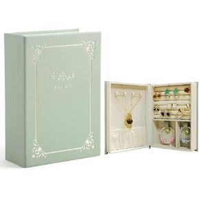 Jewelry Storage Book,Travel Jewelry Organizer, double-sided storage books hold jewelry boxes, rings, earrings, necklaces for women. in Saudi Arabia
