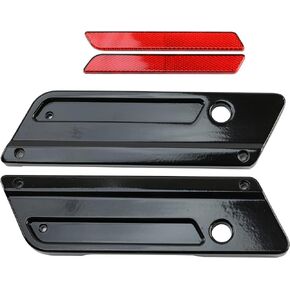 YTSMotor Saddle Bag Latch Cover Saddlebag Hinge Latch Cover Compatible for Harley Davidson Touring Road King Street Electra Glide Ultra 1997-2013 (002)