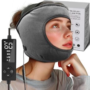 sticro Electric Sinus Relief Mask with Moist Heat Option, Ex-Large Heated Face Mask with 3 Heat & 5 Timer Settings for Sinus Pressure Relief, Migraine, Tension Headache, TMJ