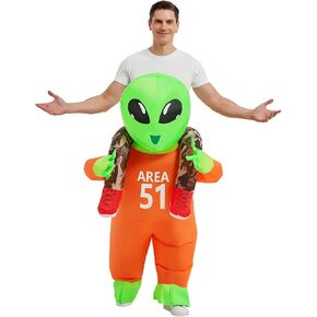 GOOSH Inflatables Costume for Adults Alien Costume Men Women Funny Blow up Halloween Costume for Fancy Dress Cosplay
