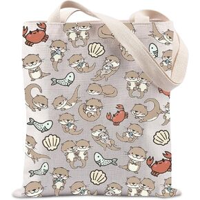 TIIMG Otter Tote Bag Sea Animals Gift Sea Otter Gifts Animal Otter Lovers Gifts Otter Pendant Handbag Otter Gifts