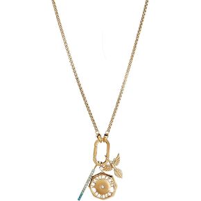 Alex and Ani Resilient Spirit Interchangeable Necklace:Stainless Steel Gold:Gold