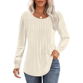 Yincro Women's Long Sleeve Shirts Fall Tunic Tops Dressy Casual Blouses