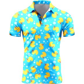 Golf Shirts for Men Beer Shirt Dry Fit Short Sleeve Shirt Funny Mens Golf Shirts Hawaiian Shirts
