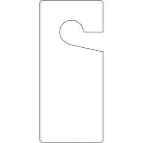 Accuform TAD831 Solid Color Blank Door Knob Hanger Tag, 9" Length x 4" Width x 0.015" Thickness, RP-Plastic, Red (Pack of 10)