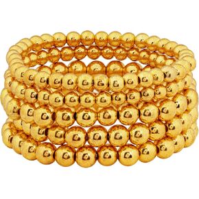 Sacina Imitation-Pearl Stretchable Bracelets, Beaded Bracelet for Women, Christmas Jewelry Gift