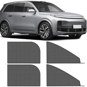 Pack-4 ظلال نافذة السيارة الجانبية، تصميم طبقة مزدوجة، 26.3 بوصة × 27.5 بوصة عازل حراري للسيارة قابل للتنفس، شبكة حماية لخصوصية السيارات العالمية 21.2 بوصة × 31.1 بوصة لسيارات الدفع الرباعي (أسود) in Kuwait