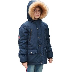 MGWDT Boy's Winter Coats Kids Puffer Jackets Thicken Warm Parka for Cold Weather | Sizes 5-14Y |