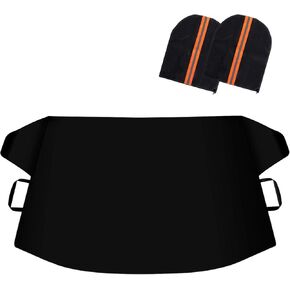 LADER Windshield Cover for Ice and Snow, Car Windshield Snow Cover, Windshield Frost Cover Ice Removal Wiper Protector, Windshield Snow Ice Cover with Magnetic Edges for Most Cars Trucks Vans and SUVs