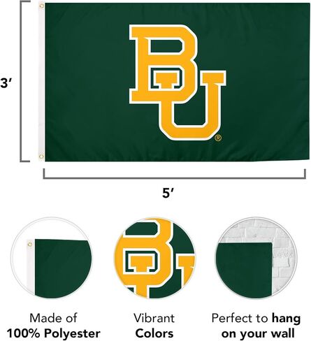 Desert Cactus Baylor University Flag Bears Flag Banners 100% Polyester Indoor Outdoor 3x5 feet Flags (Style 1) in Saudi Arabia