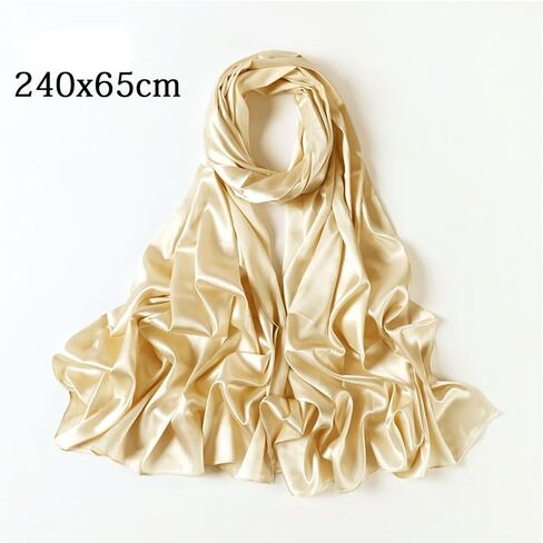 Huralona Silky Satin Shawl Extra Long Wraps for Evening Dresses Party 240x65cm Lightweight in Saudi Arabia