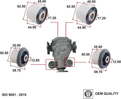 مجموعة جلبة تجميع تفاضلية خلفية متوافقة مع نيسان باثفايندر 05-12 أرمادا 05-15 2M بلاستيك in Kuwait