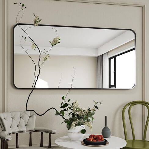 Silver Mirror Bathroom,30x48 Rectangle Mirrors,48 inch Bathroom Mirror,Wall Mirror for Bathroom,Espejo para baño,Restroom Mirror in Saudi Arabia
