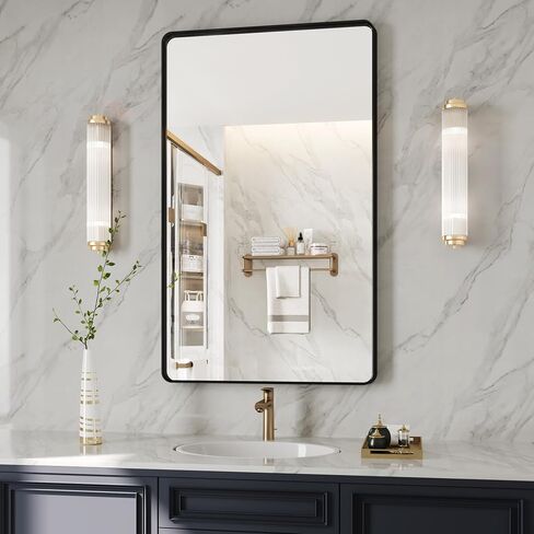 Silver Mirror Bathroom,30x48 Rectangle Mirrors,48 inch Bathroom Mirror,Wall Mirror for Bathroom,Espejo para baño,Restroom Mirror in Saudi Arabia