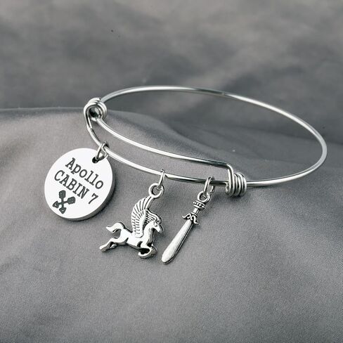 TGBJE Camp Half Blood Gifts Percy Fans Gifts Camp Half Blood Horse Bracelet Greek Mythology Lover Gift Apollo Cabin 7 Gift in Kuwait