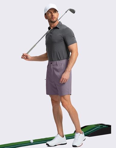 Pinkbomb Men's Golf Shorts with 6 Pockets Stretch Quick Dry Hiking Work Dress Shorts for Men in Kuwait