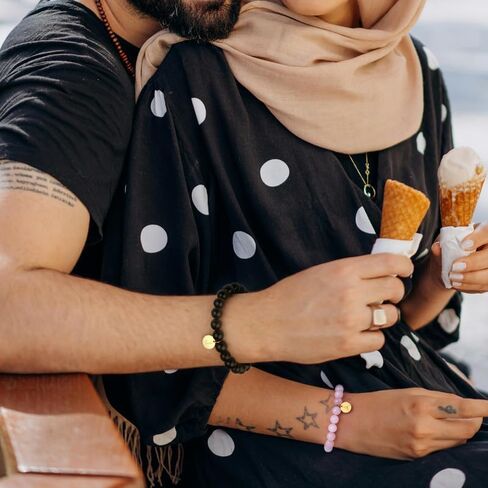 Stone Beaded Bracelets for Women Men: Healing Crystal bead Bracelet Amethyst Bracelet Jewelry Natural Stone Beaded Stretch Bracelets for Woman Gifts Stress Anxiety Bracelet Purple Gemstone Bracelet in Saudi Arabia