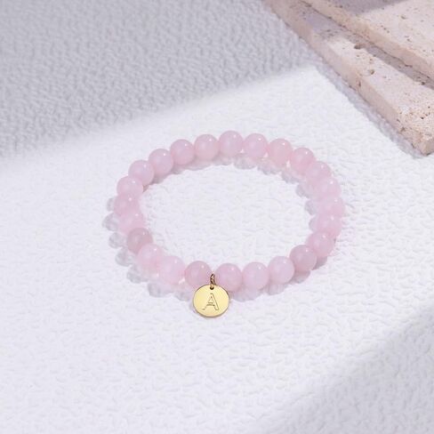 Stone Beaded Bracelets for Women Men: Healing Crystal bead Bracelet Amethyst Bracelet Jewelry Natural Stone Beaded Stretch Bracelets for Woman Gifts Stress Anxiety Bracelet Purple Gemstone Bracelet in Saudi Arabia