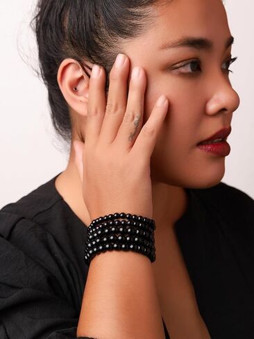 Sacina Imitation-Pearl Stretchable Bracelets, Beaded Bracelet for Women, Christmas Jewelry Gift in Saudi Arabia