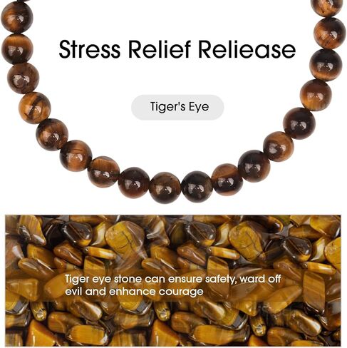 Stone Beaded Bracelets for Women Men: Healing Crystal bead Bracelet Amethyst Bracelet Jewelry Natural Stone Beaded Stretch Bracelets for Woman Gifts Stress Anxiety Bracelet Purple Gemstone Bracelet in Kuwait