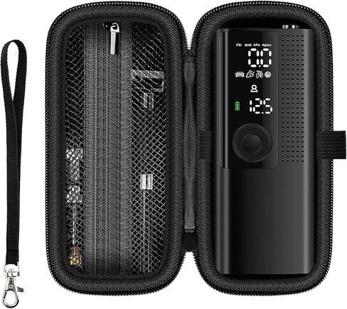 حافظة لمنفاخ الإطارات المحمول، ضاغط هواء صغير بقوة 120 رطل لكل بوصة مربعة، حامل تخزين لنفخ إطارات الدراجة لـ UABRLA/لـ Acpatur/لـ Woowind LP1/ لـ Powools، صندوق منظم خرطوم أنبوب الهواء (حقيبة فقط) in Kuwait