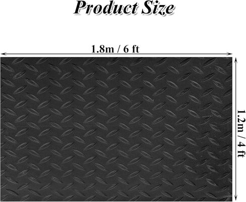 سجادة سرير شاحنة شديدة التحمل ببطانة سرير شاحنة سميكة 4 × 6 بوصة، سجادات سرير شاحنة سوداء متينة حماية من جميع الأحوال الجوية للشاحنة أو الشاحنة أو سيارات الدفع الرباعي، الالتقاط، التشذيب ليناسب in Kuwait