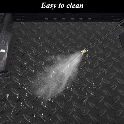 سجادة سرير شاحنة شديدة التحمل ببطانة سرير شاحنة سميكة 4 × 6 بوصة، سجادات سرير شاحنة سوداء متينة حماية من جميع الأحوال الجوية للشاحنة أو الشاحنة أو سيارات الدفع الرباعي، الالتقاط، التشذيب ليناسب in Kuwait