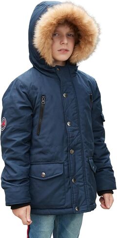 MGWDT Boy's Winter Coats Kids Puffer Jackets Thicken Warm Parka for Cold Weather | Sizes 5-14Y | in Kuwait