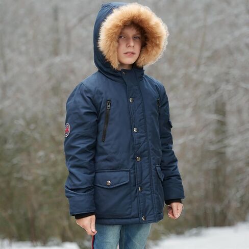 MGWDT Boy's Winter Coats Kids Puffer Jackets Thicken Warm Parka for Cold Weather | Sizes 5-14Y | in Kuwait