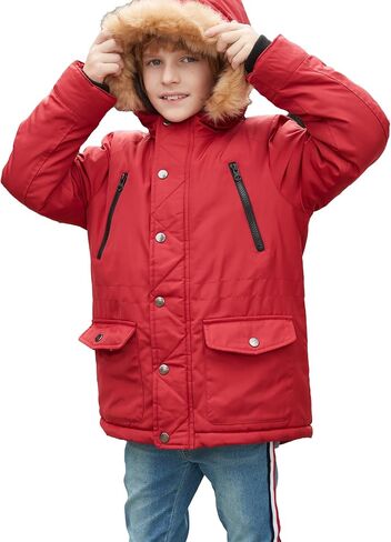MGWDT Boy's Winter Coats Kids Puffer Jackets Thicken Warm Parka for Cold Weather | Sizes 5-14Y | in Kuwait