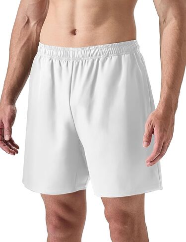 Men's Athletic Gym Running Shorts 7" Lightweight Quick Dry Workout Training Shorts for Men with Pockets in Saudi Arabia