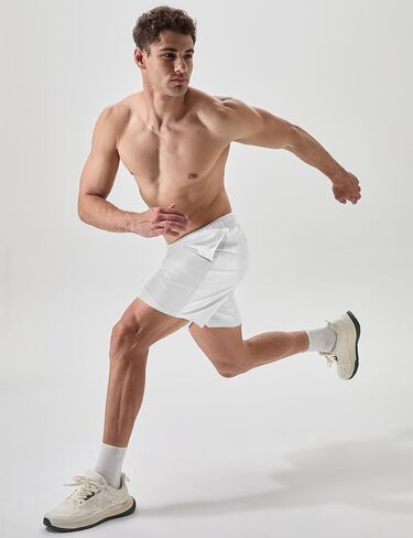 Men's Athletic Gym Running Shorts 7" Lightweight Quick Dry Workout Training Shorts for Men with Pockets in Saudi Arabia