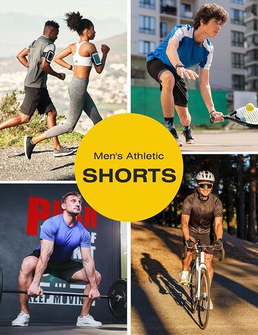 Men's Athletic Gym Running Shorts 7" Lightweight Quick Dry Workout Training Shorts for Men with Pockets in Saudi Arabia