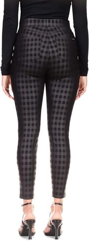 Sanctuary Runway Ponte Leggings with Functional Pockets - Rayon-Blend Construction - Allover Plaid Print in Saudi Arabia