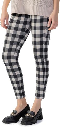 Sanctuary Runway Ponte Leggings with Functional Pockets - Rayon-Blend Construction - Allover Plaid Print in Saudi Arabia