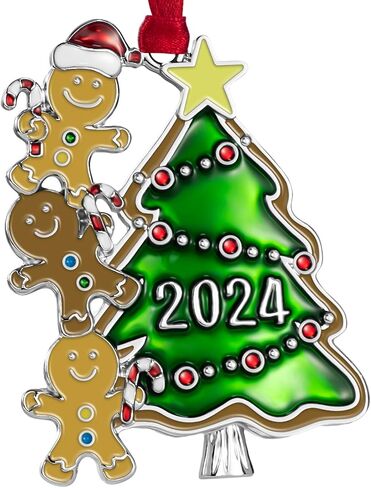 Laraine Christmas Tree Ornaments – Gingerbread Man 2024 Hanging Decorative Pendant of Tree Car Charm Holiday Keepsake Gift Home Decor (Christmas Tree) in Kuwait