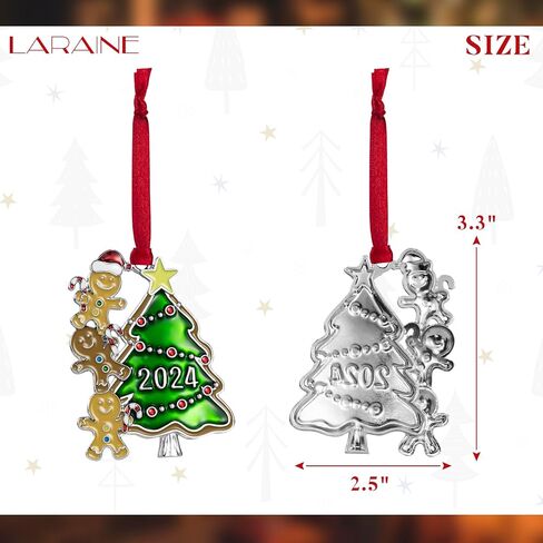 Laraine Christmas Tree Ornaments – Gingerbread Man 2024 Hanging Decorative Pendant of Tree Car Charm Holiday Keepsake Gift Home Decor (Christmas Tree) in Kuwait