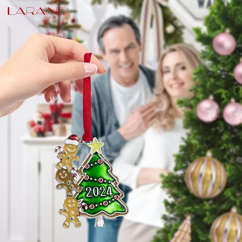Laraine Christmas Tree Ornaments – Gingerbread Man 2024 Hanging Decorative Pendant of Tree Car Charm Holiday Keepsake Gift Home Decor (Christmas Tree) in Kuwait