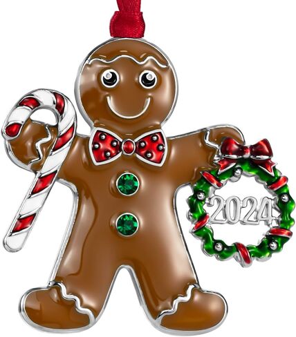 Laraine Christmas Tree Ornaments – Gingerbread Man 2024 Hanging Decorative Pendant of Tree Car Charm Holiday Keepsake Gift Home Decor (Christmas Tree) in Kuwait