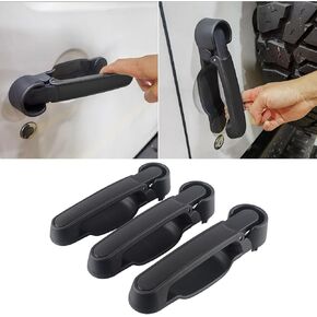 MAIKER Button Release Door Handles Kit & Tailgate Handle Compatible with 2007-2018 Jeep Wrangler JK JKU 4 Door 5PCS