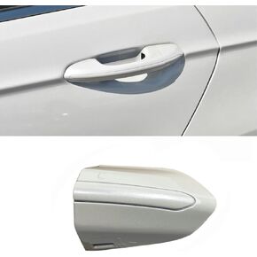 Front Exterior Left Driver Side Door Handle Lock Bezel Cover Cap Fit for Ford Fusion 2013-2020, for Edge 2015-2020 (Pearl White)