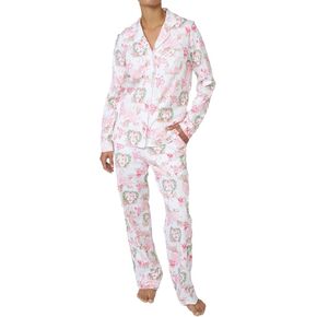 Women Y2k Preppy Pajamas Set Button Down Monkey Sleepwear Loungewear Pjs for Jammies Party Christmas Thanksgiving Gift