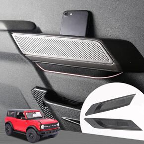 2packs Front Door Handle Storage Box Tray Side Handle Pockets Door Side Storage Box Grab Tray Insert Organizer for Ford Bronco 2021 2022 Bronco Interior Accessories